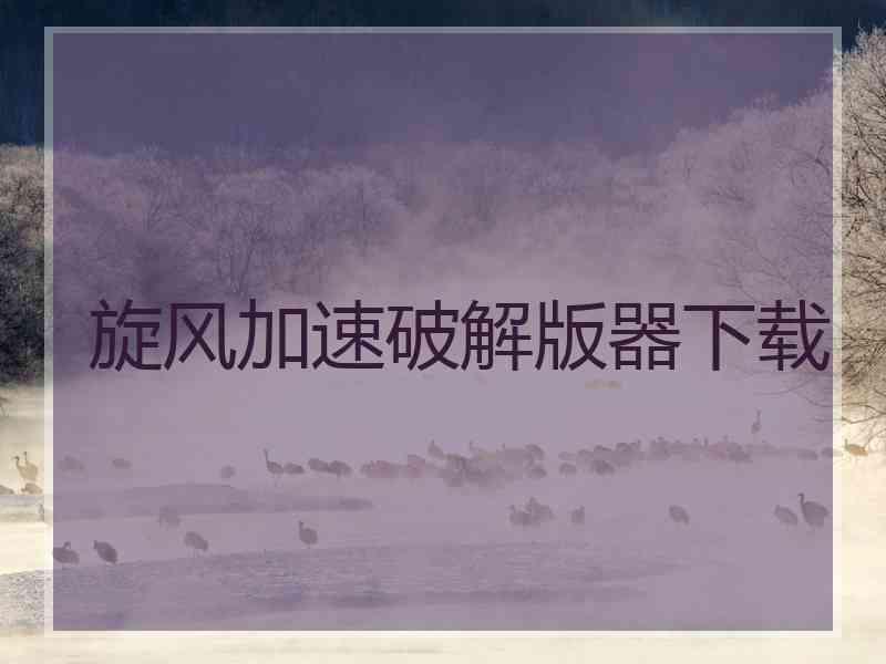 旋风加速破解版器下载