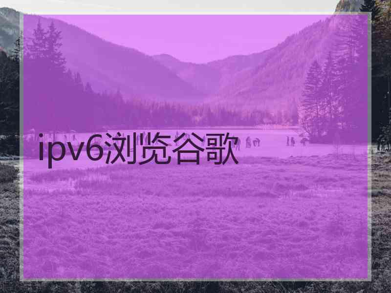 ipv6浏览谷歌