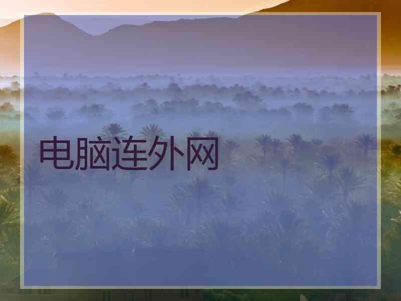 电脑连外网