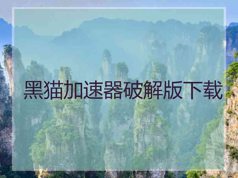黑猫加速器破解版下载