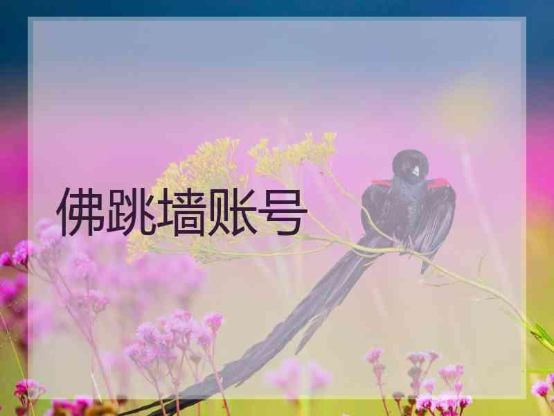 佛跳墙账号