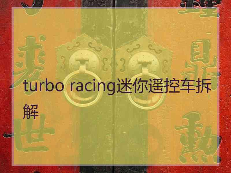 turbo racing迷你遥控车拆解