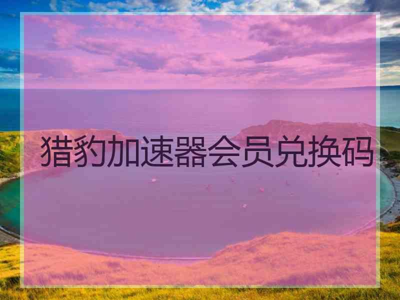 猎豹加速器会员兑换码