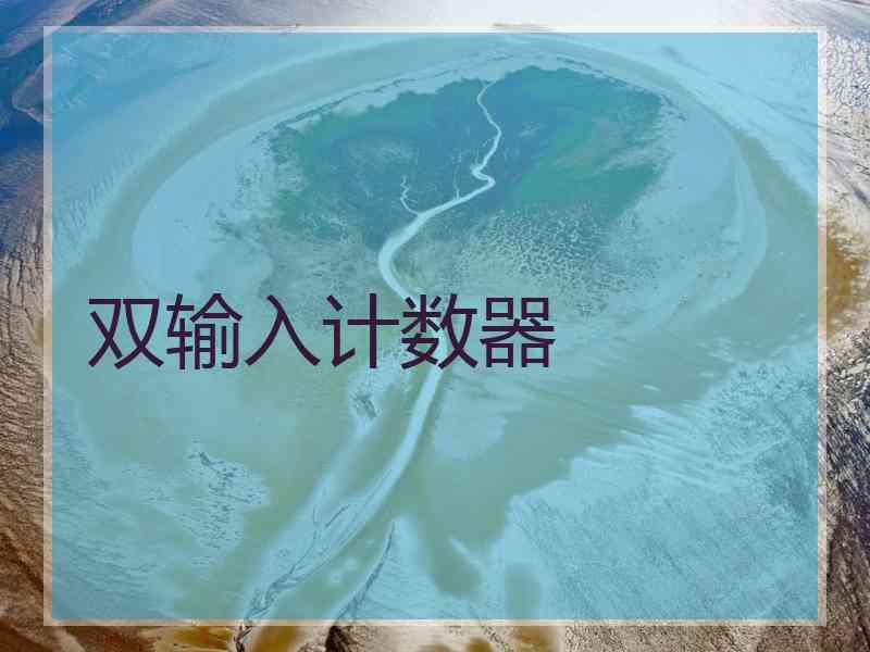 双输入计数器