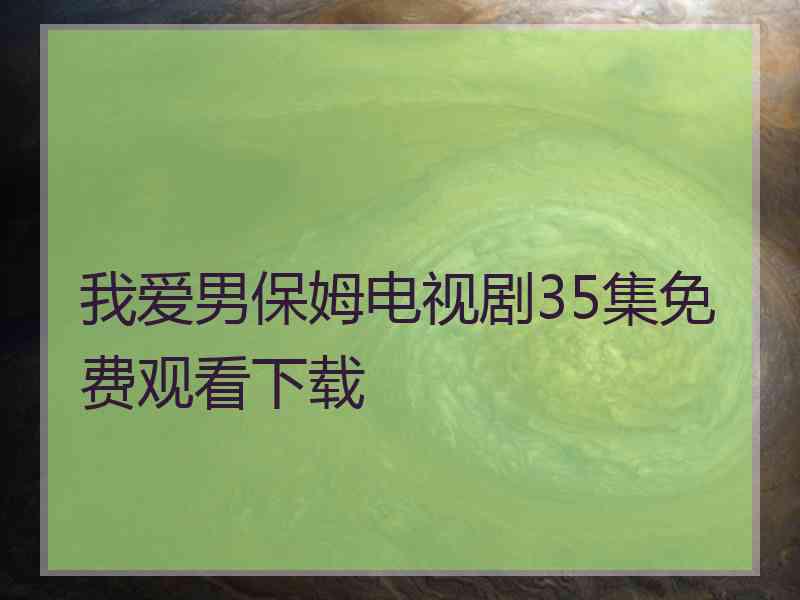 我爱男保姆电视剧35集免费观看下载