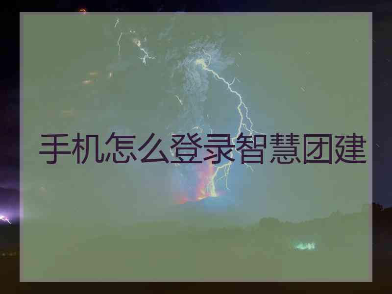 手机怎么登录智慧团建