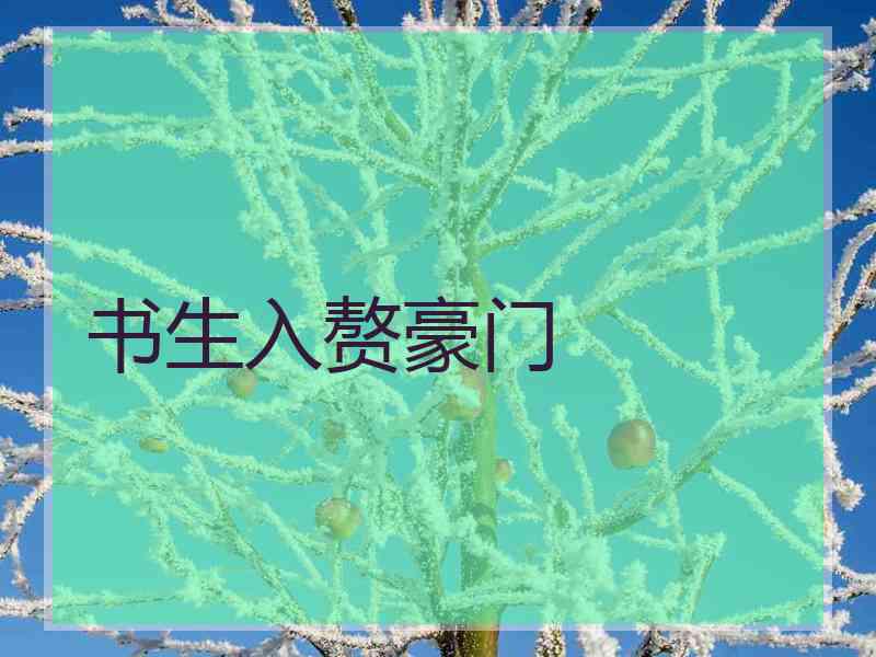 书生入赘豪门