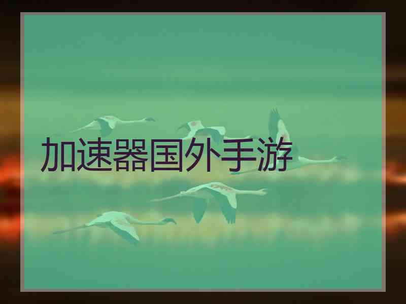 加速器国外手游