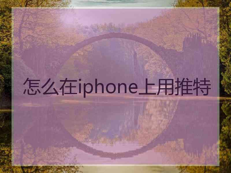 怎么在iphone上用推特