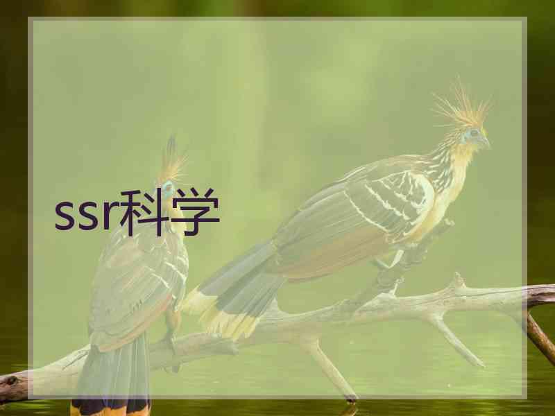 ssr科学